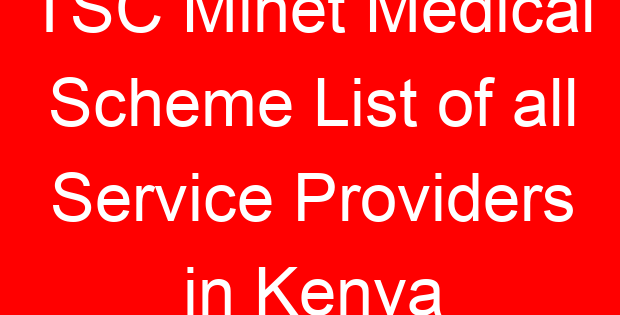 TSC Minet Medical Scheme List of all Service Providers in Kenya