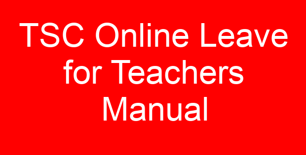 TSC Online Leave for Teachers Manual