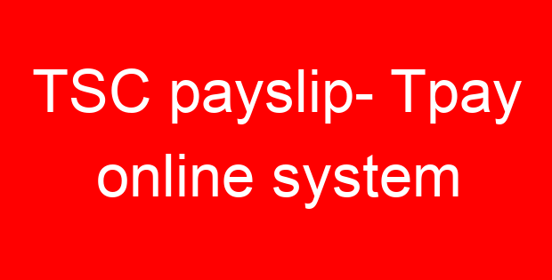 TSC payslip- Tpay online system