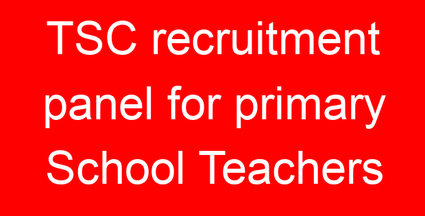 TSC recruitment panel for primary School Teachers