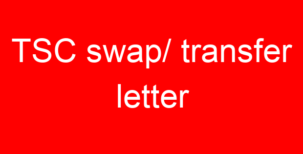 TSC swap/ transfer letter