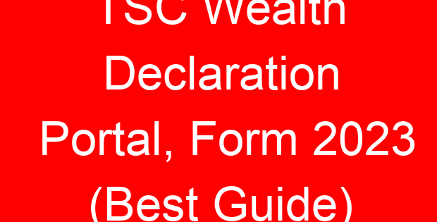 TSC Wealth Declaration Portal, Form 2023 (Best Guide)
