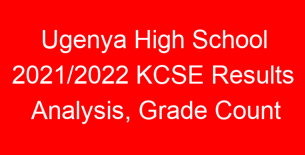 Ugenya High School 2021/2022 KCSE Results Analysis, Grade Count
