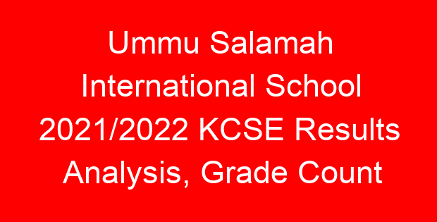 Ummu Salamah International School 2021/2022 KCSE Results Analysis, Grade Count