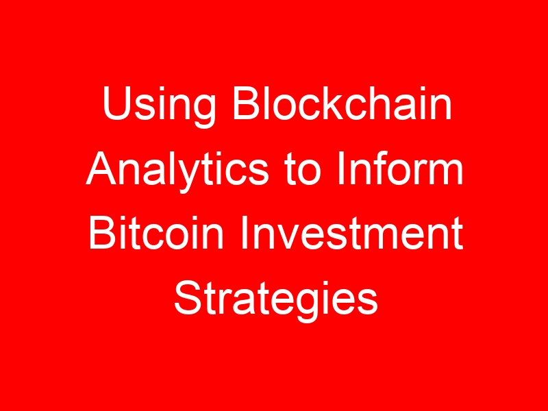 Using Blockchain Analytics to Inform Bitcoin Investment Strategies