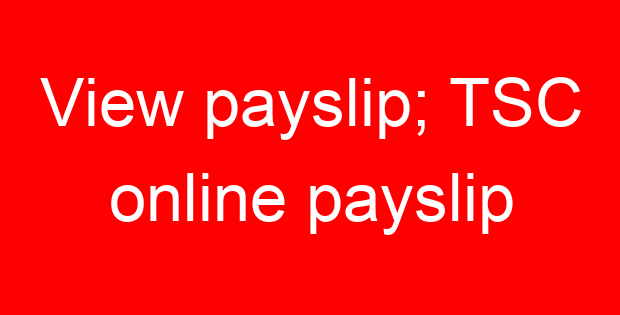 View payslip; TSC online payslip