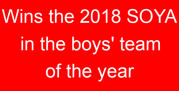 Wins the 2018 SOYA in the boys’ team of the year