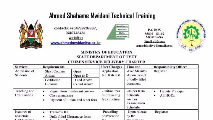 Ahmed Shahame Mwidani Technical Training Institute