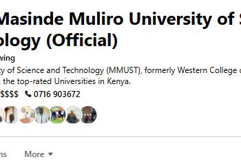 MASINDE MULIRO UNIVERSITY OF SCIENCE & TECHNOLOGY- COURSES, FEES & PROSPECTUS FOR 2026/ 2027