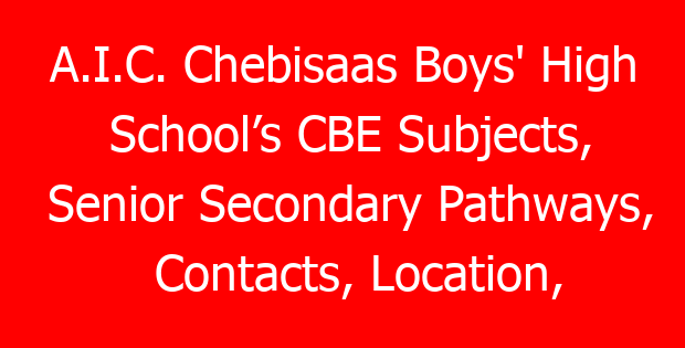 A.I.C. Chebisaas Boys’ High School’s CBE Subjects, Senior Secondary Pathways, Contacts, Location, Fees, Admission, Photos {Full Details}