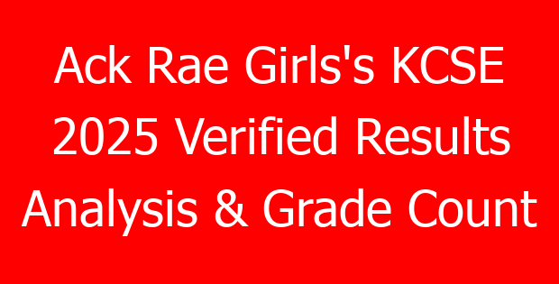 Ack Rae Girls’s KCSE 2025 Verified Results Analysis & Grade Count