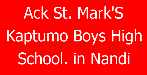 Ack St. Mark’S Kaptumo Boys High School. in Nandi