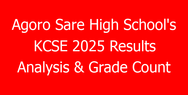 Agoro Sare High School’s KCSE 2025 Results Analysis & Grade Count