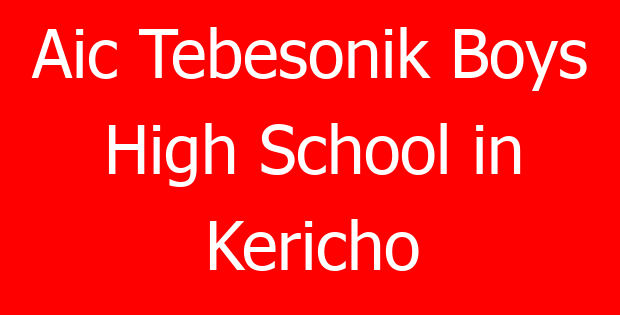 Aic Tebesonik Boys High School in Kericho