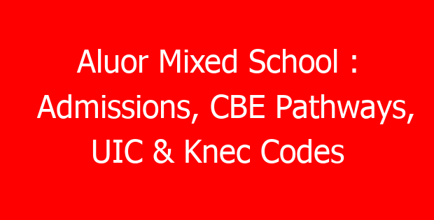 Aluor Mixed School : Admissions, CBE Pathways, UIC & Knec Codes