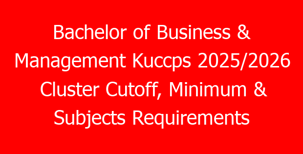 Bachelor of Business & Management Kuccps 2025/2026 Cluster Cutoff, Minimum & Subjects Requirements