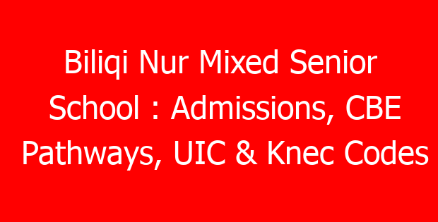 Biliqi Nur Mixed Senior School : Admissions, CBE Pathways, UIC & Knec Codes