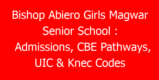 Bishop Abiero Girls Magwar Senior School : Admissions, CBE Pathways, UIC & Knec Codes