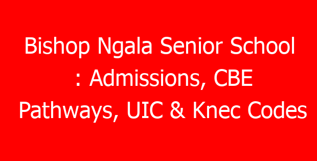 Bishop Ngala Senior School : Admissions, CBE Pathways, UIC & Knec Codes