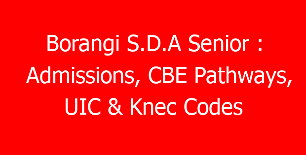 Borangi S.D.A Senior : Admissions, CBE Pathways, UIC & Knec Codes