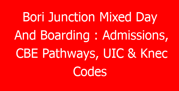 Bori Junction Mixed Day And Boarding : Admissions, CBE Pathways, UIC & Knec Codes