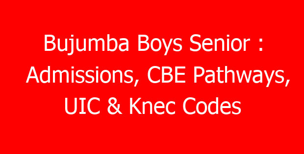 Bujumba Boys Senior : Admissions, CBE Pathways, UIC & Knec Codes