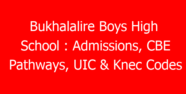 Bukhalalire Boys High School : Admissions, CBE Pathways, UIC & Knec Codes