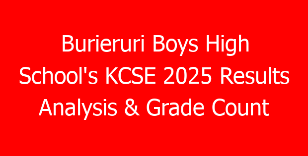 Burieruri Boys High School’s KCSE 2025 Results Analysis & Grade Count