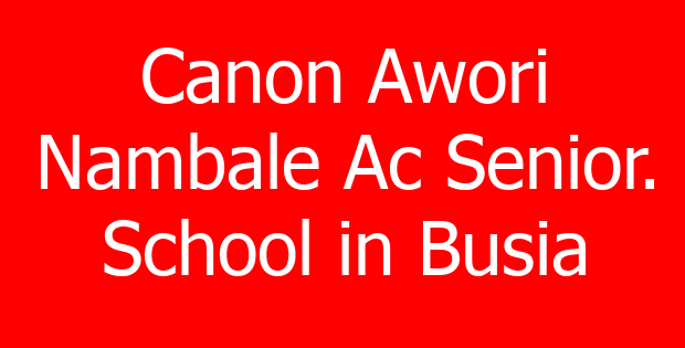 Canon Awori Nambale Ac Senior. School in Busia