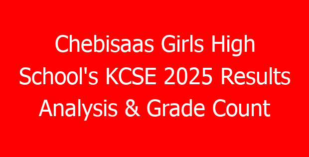 Chebisaas Girls High School’s KCSE 2025 Results Analysis & Grade Count