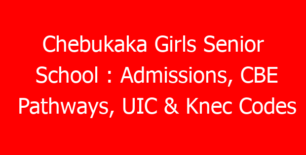 Chebukaka Girls Senior School : Admissions, CBE Pathways, UIC & Knec Codes
