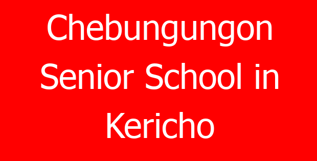 Chebungungon Senior School in Kericho