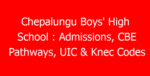 Chepalungu Boys’ High School : Admissions, CBE Pathways, UIC & Knec Codes