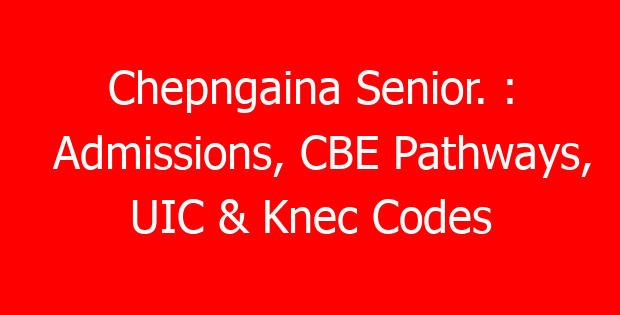 Chepngaina Senior. : Admissions, CBE Pathways, UIC & Knec Codes