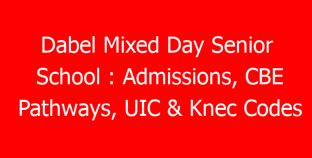 Dabel Mixed Day Senior School : Admissions, CBE Pathways, UIC & Knec Codes