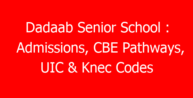 Dadaab Senior School : Admissions, CBE Pathways, UIC & Knec Codes