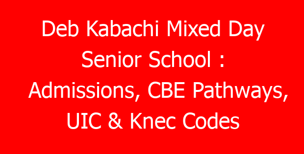 Deb Kabachi Mixed Day Senior School : Admissions, CBE Pathways, UIC & Knec Codes