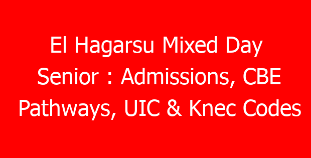 El Hagarsu Mixed Day Senior : Admissions, CBE Pathways, UIC & Knec Codes