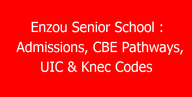Enzou Senior School : Admissions, CBE Pathways, UIC & Knec Codes