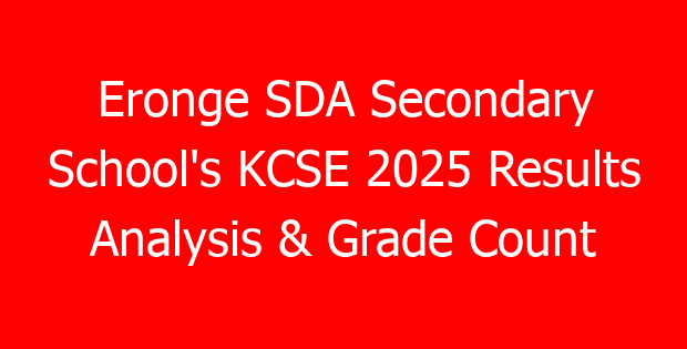 Eronge SDA Secondary School’s KCSE 2025 Results Analysis & Grade Count
