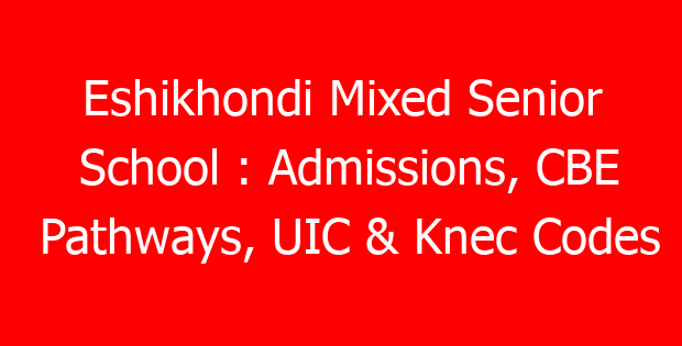 Eshikhondi Mixed Senior School : Admissions, CBE Pathways, UIC & Knec Codes