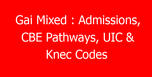 Gai Mixed : Admissions, CBE Pathways, UIC & Knec Codes