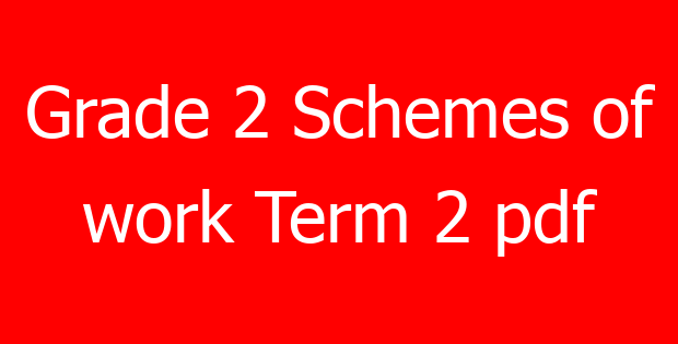 Grade 2 Schemes of work Term 2 pdf