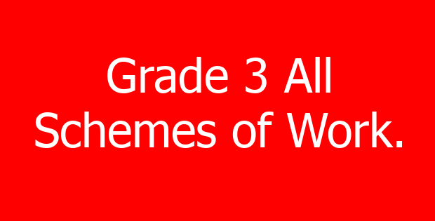 Grade 3 All Schemes of Work.