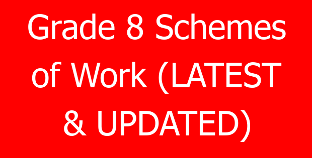 Grade 8 Schemes of Work (LATEST & UPDATED)