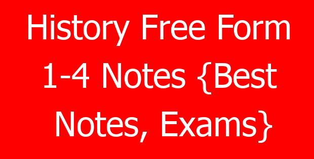 History Free Form 1-4 Notes {Best Notes, Exams}
