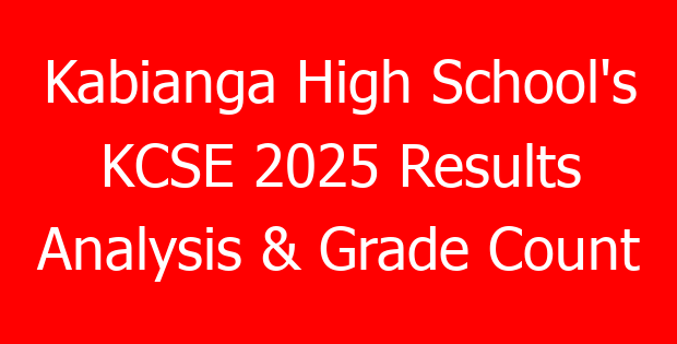Kabianga High School’s KCSE 2025 Results Analysis & Grade Count