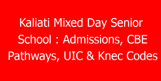 Kaliati Mixed Day Senior School : Admissions, CBE Pathways, UIC & Knec Codes