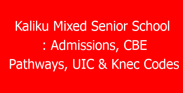 Kaliku Mixed Senior School : Admissions, CBE Pathways, UIC & Knec Codes