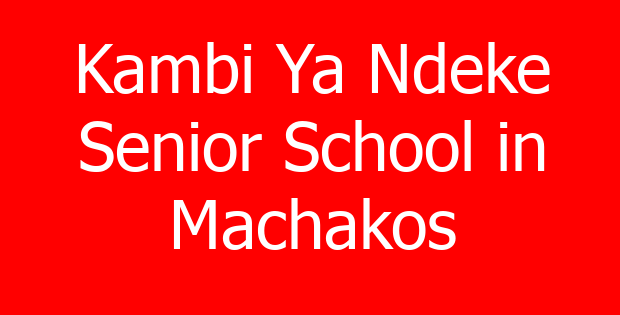 Kambi Ya Ndeke Senior School in Machakos